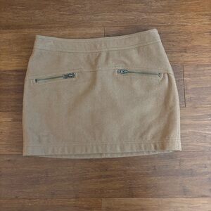 United Colors Of Benetton Tan Mini Skirt with Zipper details S